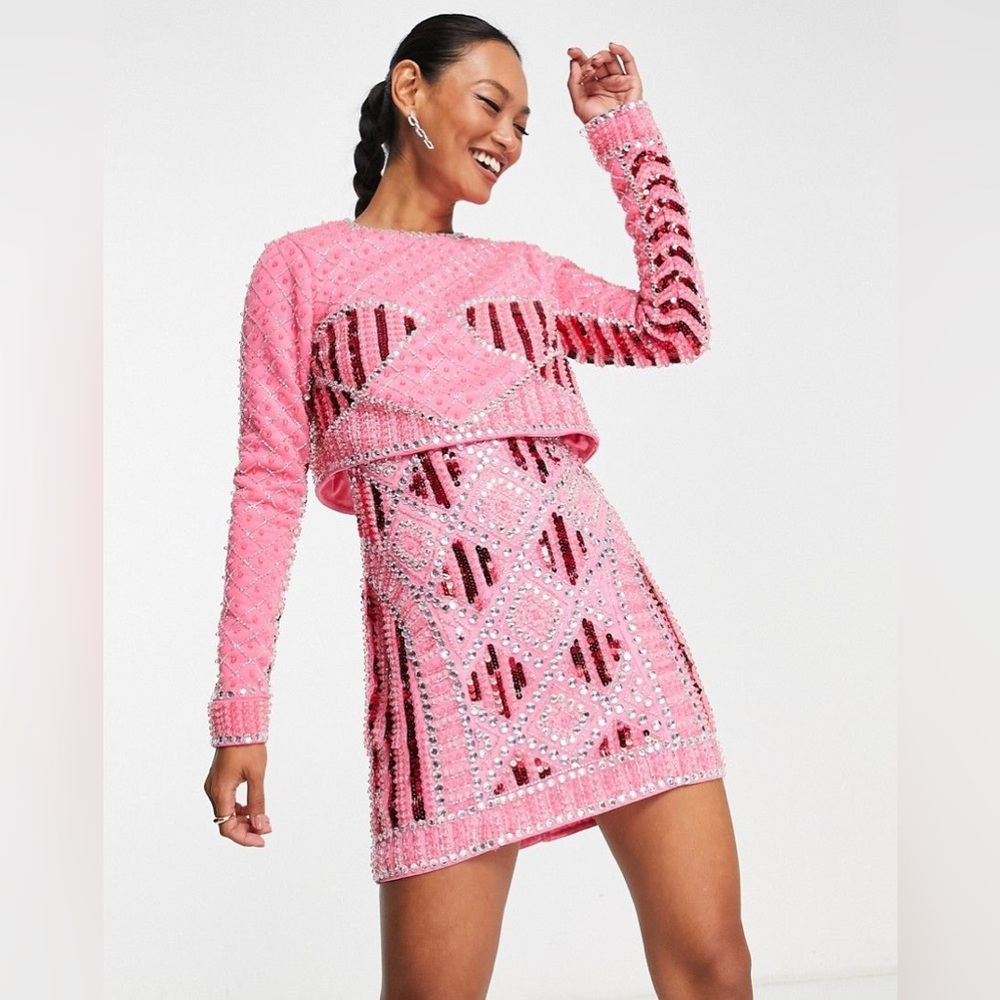 ASOS Embellished Jacket and Detached Mini Sequin Dress